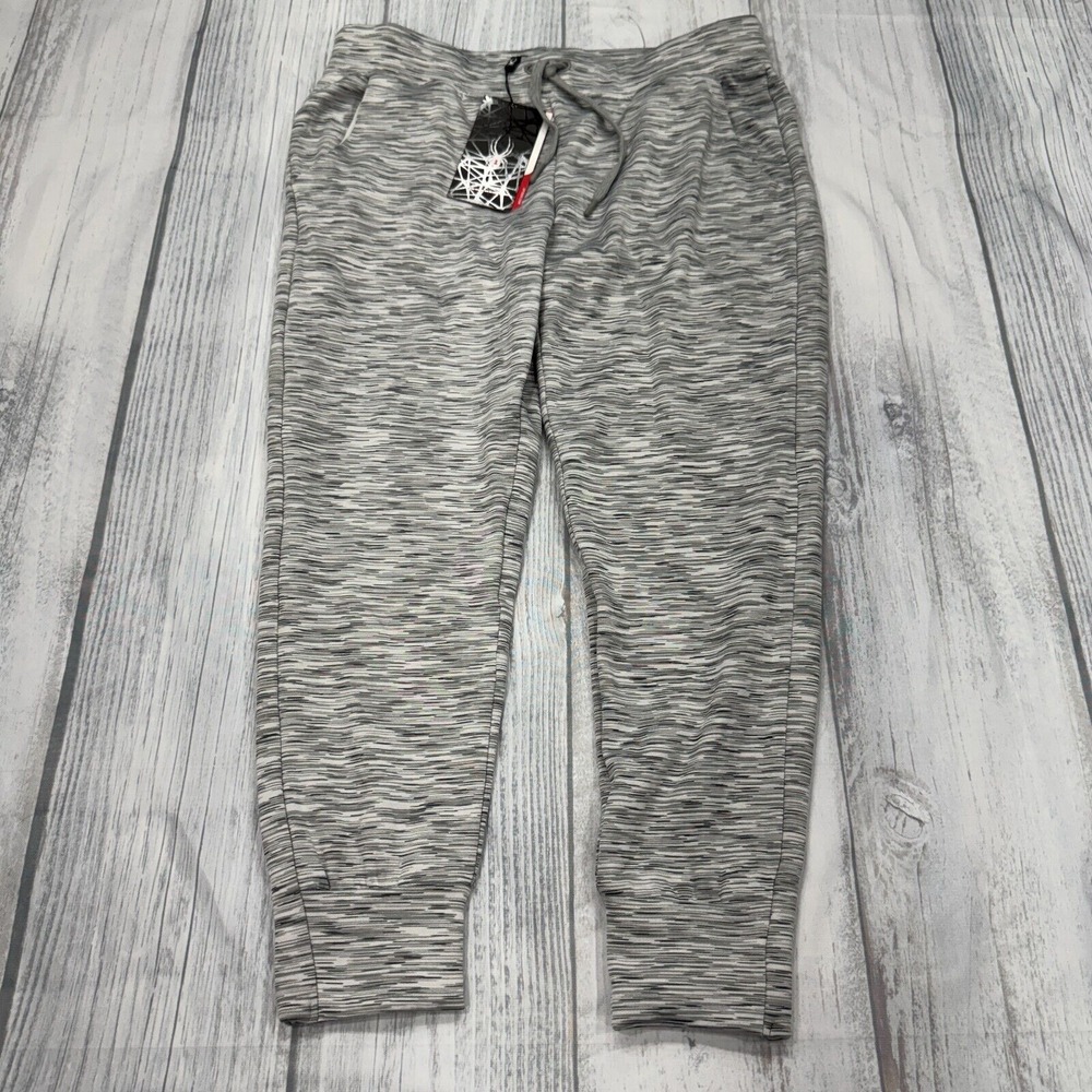 NWT Spyder Active Jogger Sweatpants L Large Womens Gray Gym‎ Workout Ladies $68